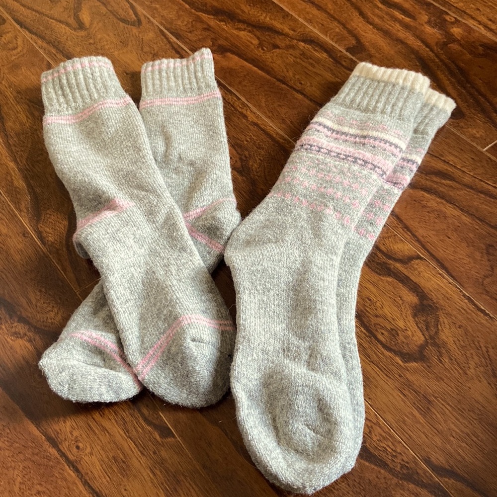 NWOT Two pairs of beautiful wool like socks